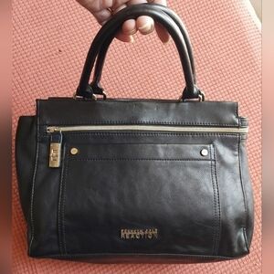 Kenneth Cole Reaction Black Synthetic Satchel Bag